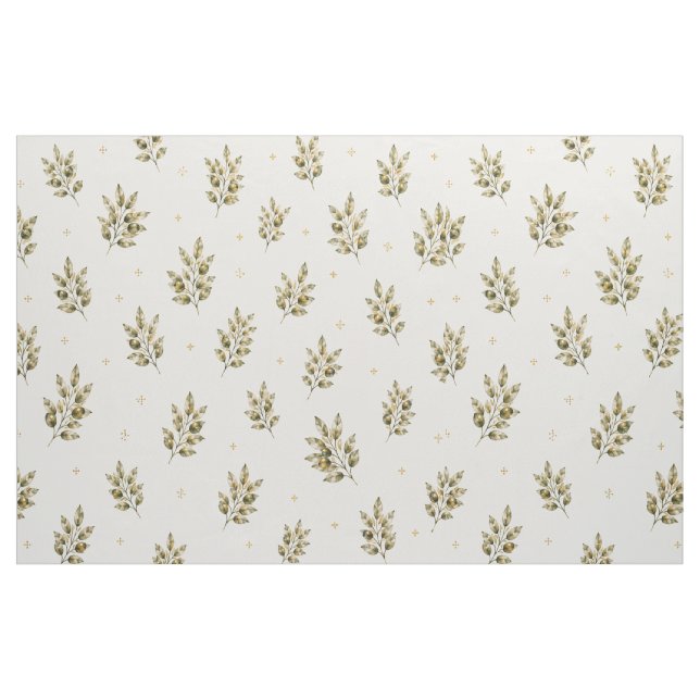 Wasserfarben Olivenzweig Stoff (Yard (91,4 cm))