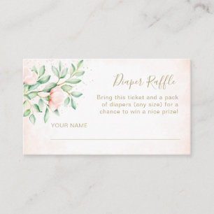 Wasserfarben Ombre Peach Rose Windeln Raffel Begleitkarte