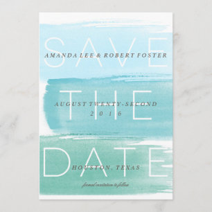 Wasserfarben Ombre Streifen Save the Date