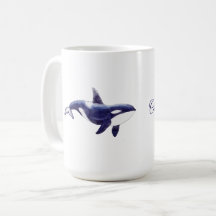 Wasserfarben-Orca-Wal-Baby-Party