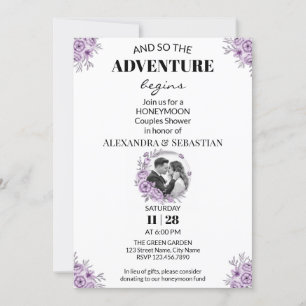 Wasserfarben Orchid Honeymoon Dusche Einladung