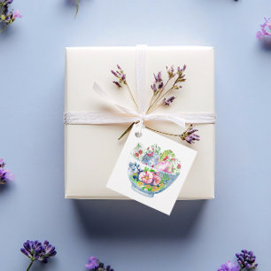 Wasserfarben-Oster-Ei-Geschenk-Anhänger Geschenkanhänger