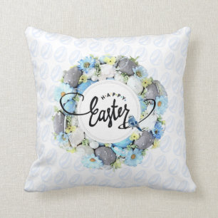 Wasserfarben Osterkalligrafie Kissen