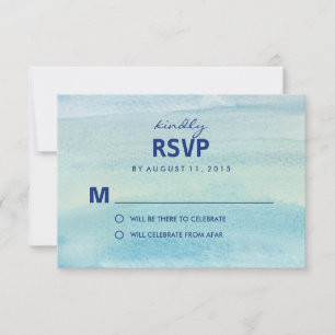 Wasserfarben-Ozean-RSVP / Hochzeitsantwortkarten RSVP Karte