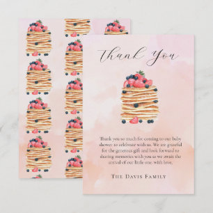 Wasserfarben Pancakes Kinderdusche Dankeskarte