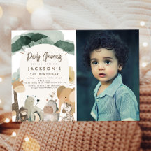 Wasserfarben Party Tiere Foto Geburtstagsparty