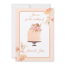 Wasserfarben-Peach-Floral Hochzeitthema