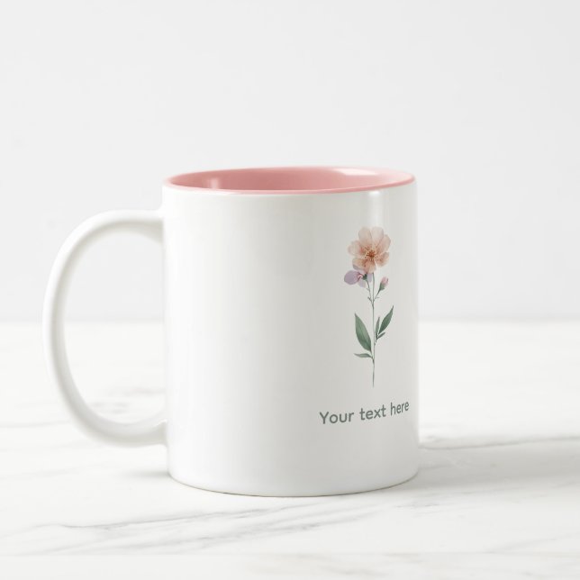 Wasserfarben personalisierte Kaffeetasse (Links)