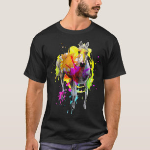 Wasserfarben Pferd Platscher Sonnenschein Löwenbru T-Shirt