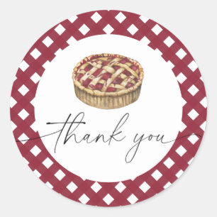 Wasserfarben Pie Baby Dusche Danke Runder Aufkleber