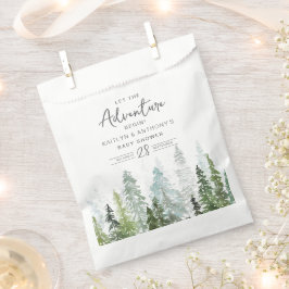 Wasserfarben Pine Tree Forest Baby Dusche Geschenktütchen