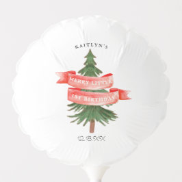 Wasserfarben Pine Tree Merry Little Birthday Ballon