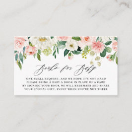 Wasserfarben Pink Peach Blumengarten Buchanfrage Begleitkarte