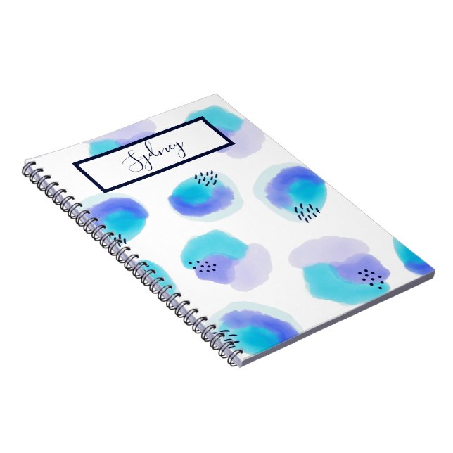 Wasserfarben-Pinselstriche-Notebook Notizblock (Rechte Seite)