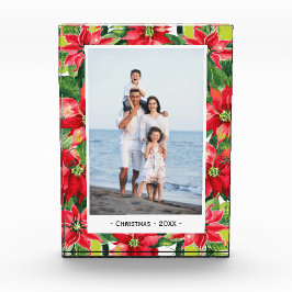 Wasserfarben-Poinsettia-Foto Fotoblock