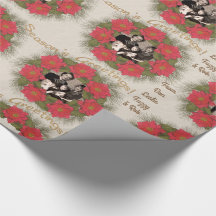 Wasserfarben Poinsettia Kranz mit Ihrem Foto