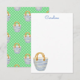 Wasserfarben-Polka-Dots-Beach-Beutel Dankeskarte