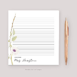 Wasserfarben-Poppy-Lehrer - Merkzettel Notizblock