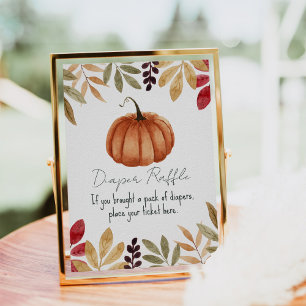 Wasserfarben-Pumpkin Fall Kinderdusche Windelwanne Poster