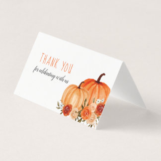 Wasserfarben Pumpkin Orange Floral Baby Dusche