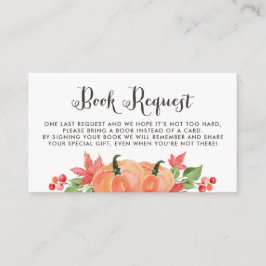 Wasserfarben Pumpkins Autumn Book Request Card Begleitkarte