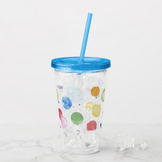 Wasserfarben Punkte 1 Acryltrinkbecher