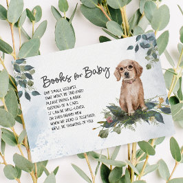 Wasserfarben Puppy Book Request Baby Dusche Begleitkarte
