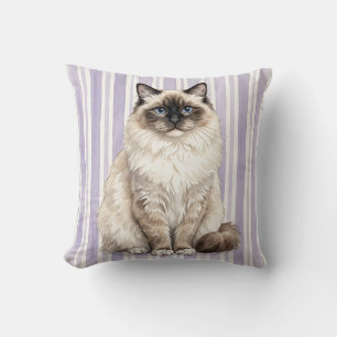 Wasserfarben-Ragdoll-Katzen-Wurfkissen Kissen