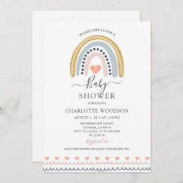 Wasserfarben Rainbow Baby Dusche Einladung