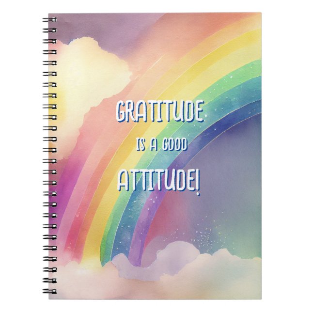 Wasserfarben-Rainbow-Gratitude Notizblock (Vorderseite)