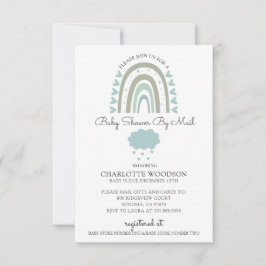 Wasserfarben-Regenbogen Blue Baby Boy Dusche per M Einladung