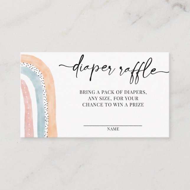 Wasserfarben-Regenbogen-Kinderdusche Windeln Winde Begleitkarte (Vorderseite)