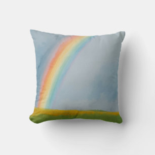 Wasserfarben Regenbogen Kissen