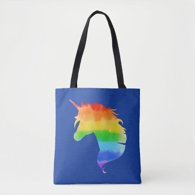 Wasserfarben-Regenbogen-Unicorn (Vorderseite)