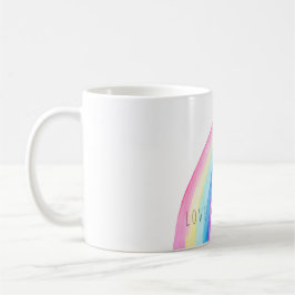 Wasserfarben-Regenbogen-Unicorn Kaffeetasse
