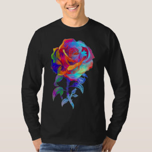 Wasserfarben Rose Garten Garten Botaniker Fluss T-Shirt