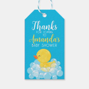 Wasserfarben Rubber Duck Baby Shower Fevor Tags Geschenkanhänger