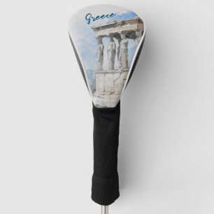 Wasserfarben Ruinen antiker Gebiete in Athen, Grie Golf Headcover