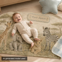 Wasserfarben-Safari-Tier-Babynamen-Nursery-Decke