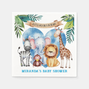 Wasserfarben Safari Tiere Kinderdusche Serviette