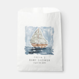 Wasserfarben Sailboat Babydusche nach Maß Geschenktütchen