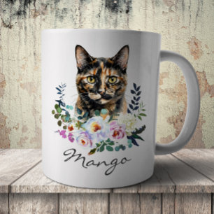 Wasserfarben-Schildpattkatze Kaffeetasse