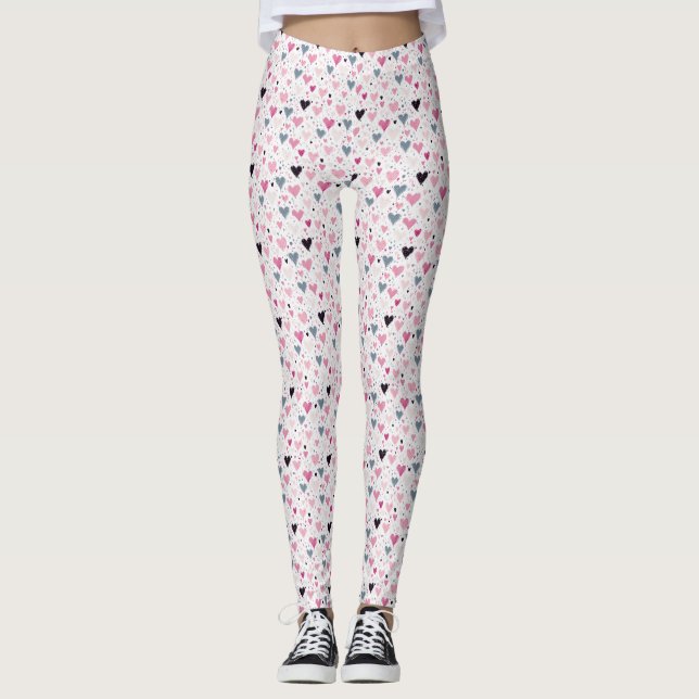 Wasserfarben - Schlagherz Leggings (Vorderseite)