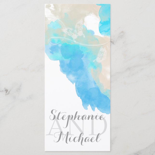 Wasserfarben-Schmetterling-Ozean-Küste-Programm Ra Programm (Vorderseite)