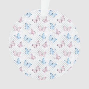 Wasserfarben-Schmetterling-Punktmuster Ornament