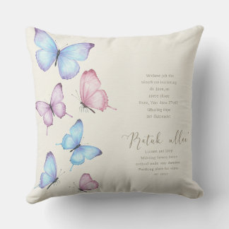 Wasserfarben Schmetterling-Silhouetten werfen Kiss Kissen