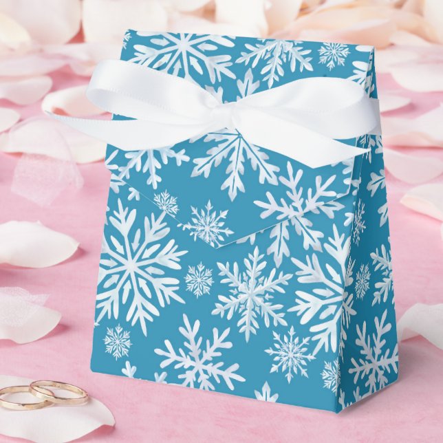 Wasserfarben-Schneeflocken-Muster Geschenkschachtel (Hochzeit)