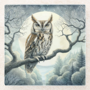 Wasserfarben-Schrei Glasuntersetzer