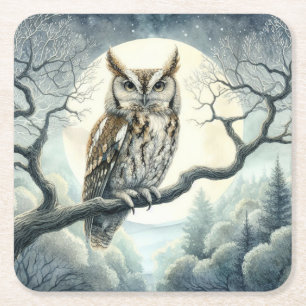 Wasserfarben-Schrei Rechteckiger Pappuntersetzer