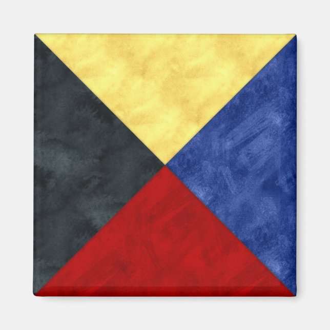 Wasserfarben-Seefahrtzeichen Magnet (Vorne)